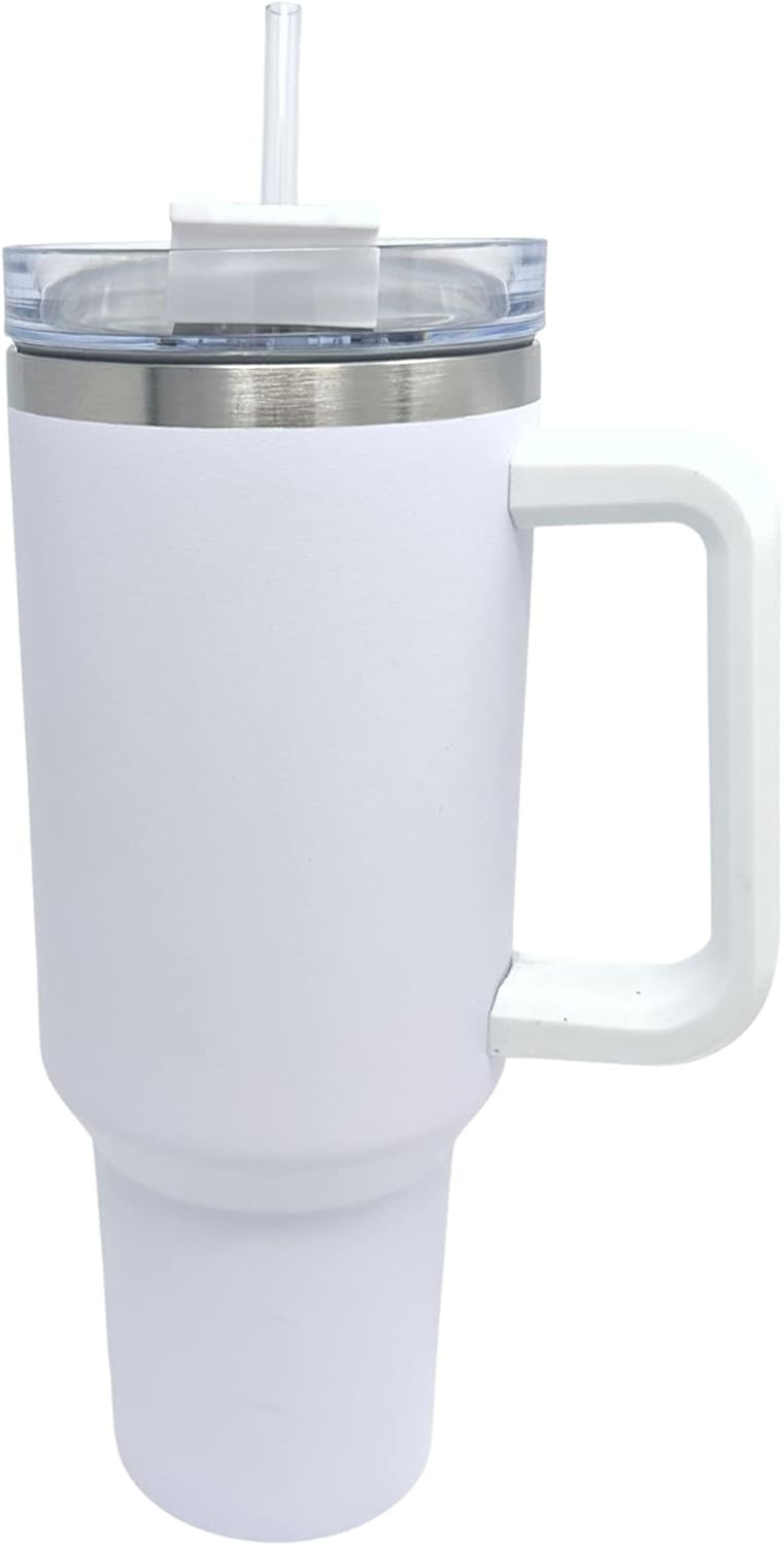 FTB Creative 40oz Insulated Journey Tumbler Mug, Double Wall Stainless Steel, with Lid and Straw ... | Amazon (US)