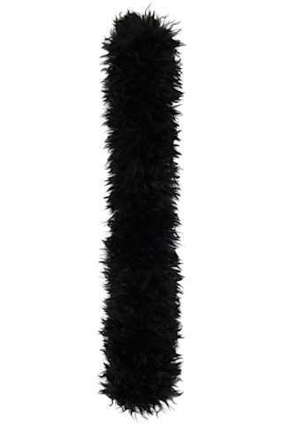 Black Faux-Fur Scarf | SSENSE