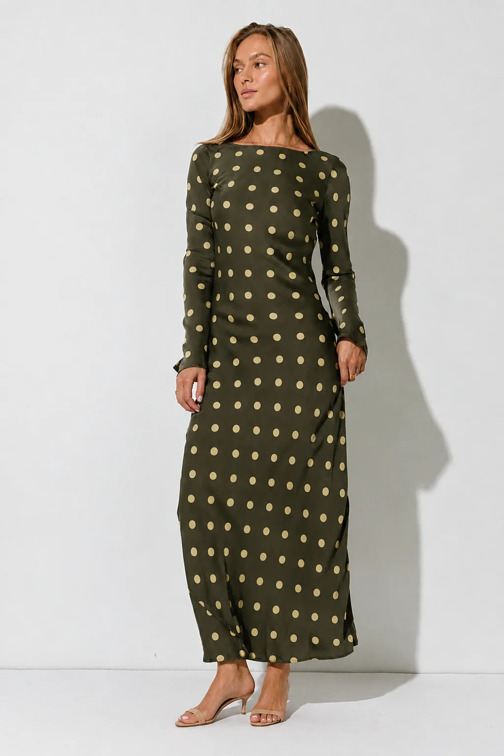 Melody Ultra Maxi Dress in Olive | Böhme US