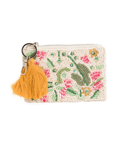 Handmade Beaded Floral Coin Purse | TJ Maxx