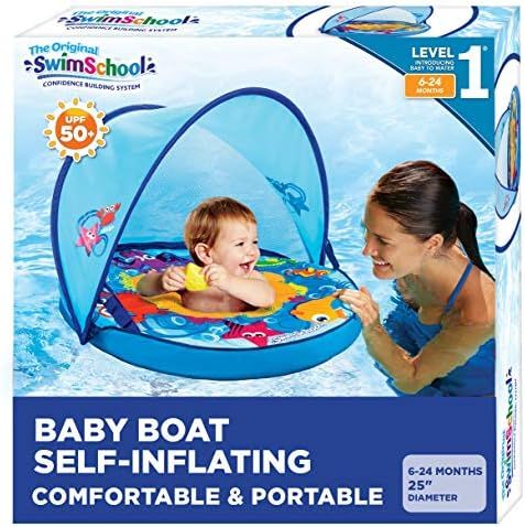 SwimSchool Deluxe Infant Baby Pool Float with Splash & Play Activity Center | Amazon (US)
