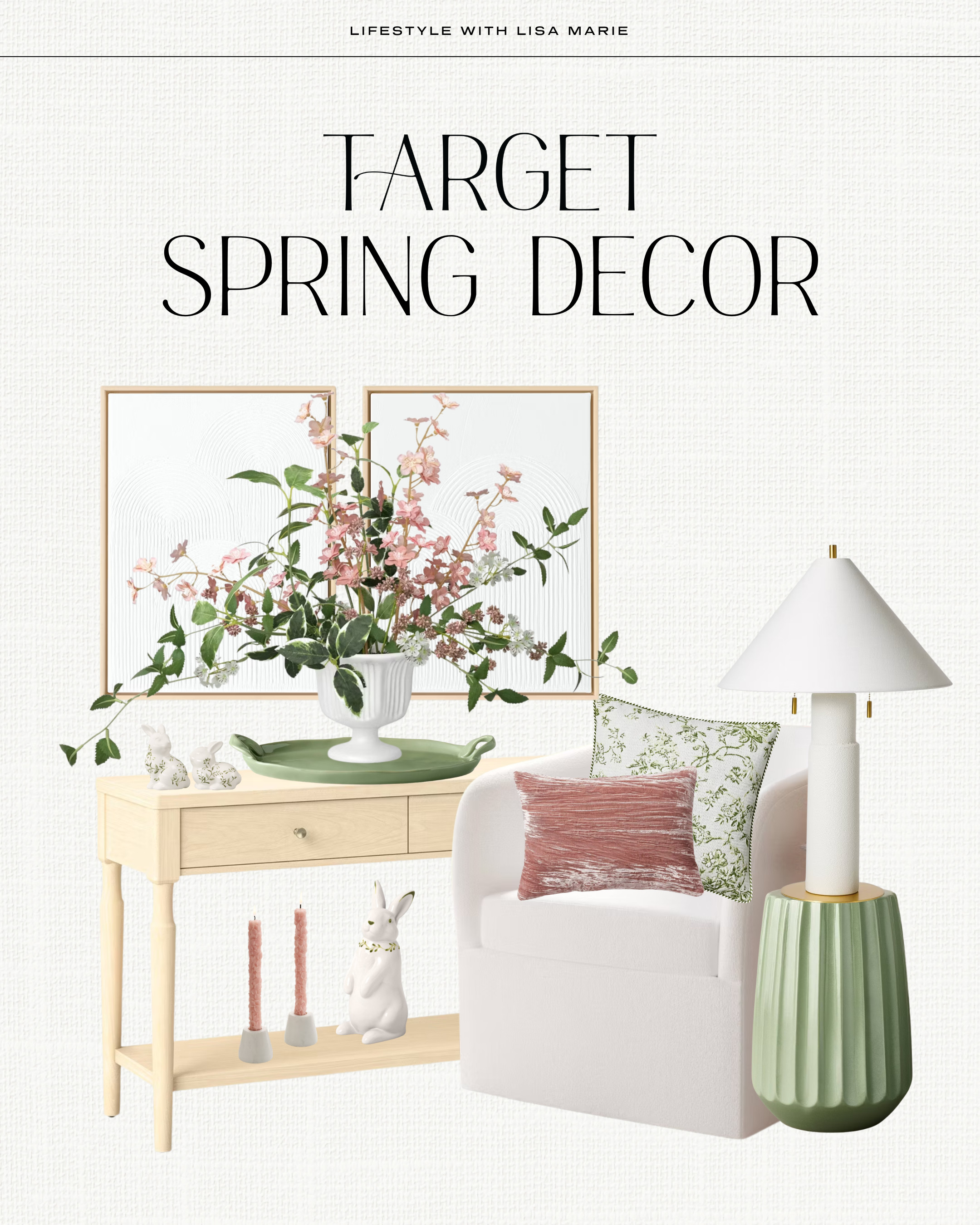Target new arrivals home decor. Easter decor. Decorative florals. Spring decor. Wall art. Throw pillows. Neutral decor. Pastel decor. Living room decor. Living room furniture. Decorative tray. 

 #LTKSeasonal #LTKHome #LTKPetite