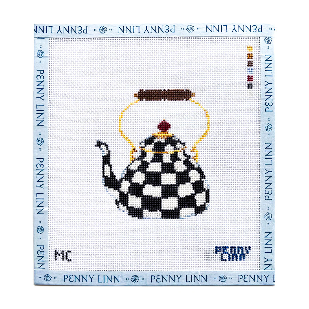 MacKenzie-Childs Courtly Check Tea Kettle | Penny Linn Designs