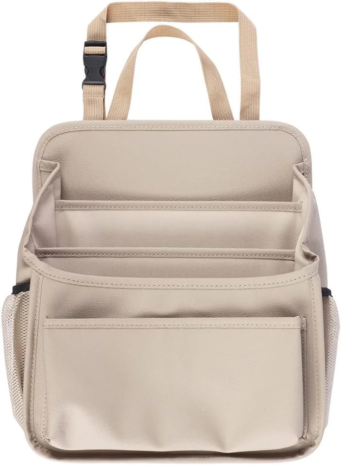 Viaviat Front Seat Organizer Car Upholstery Leather Passenger Seat Storage Bag Large Durable Car ... | Amazon (US)