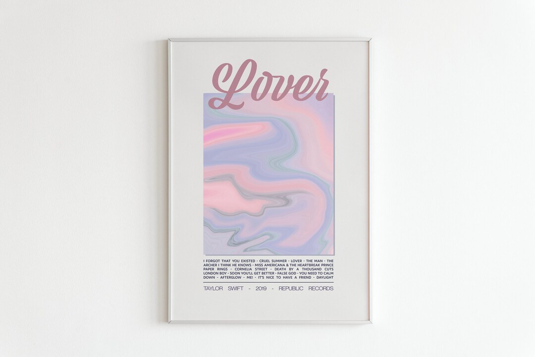 TAYLOR SWIFT Inspired Poster / LOVER Album Poster / Digital - Etsy | Etsy (US)