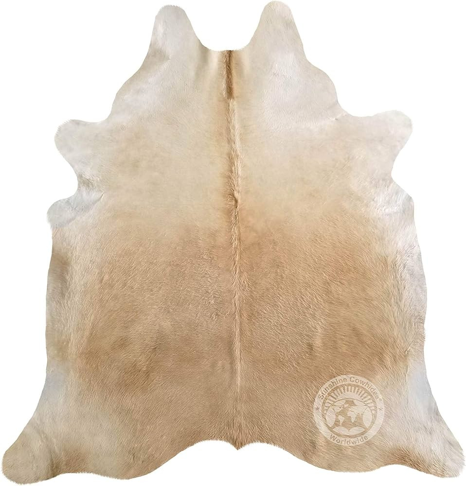 Sunshine Cowhides 100% Palomino Beige Cowhide Rug - Modern Animal Skin Rug & Floor Carpet - Home ... | Amazon (US)