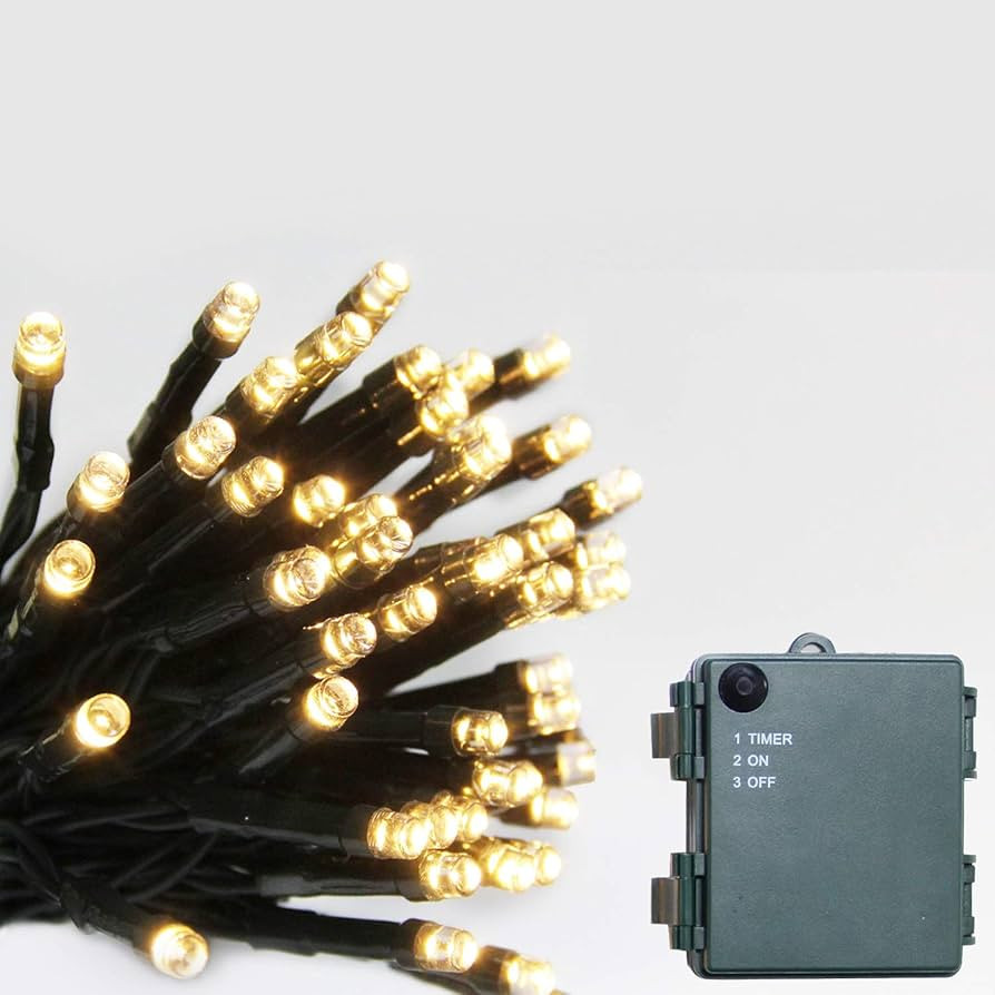 Battery Operated String Lights with Timer - Christmas Outdoor String Lights - 50 LED Waterproof S... | Amazon (US)