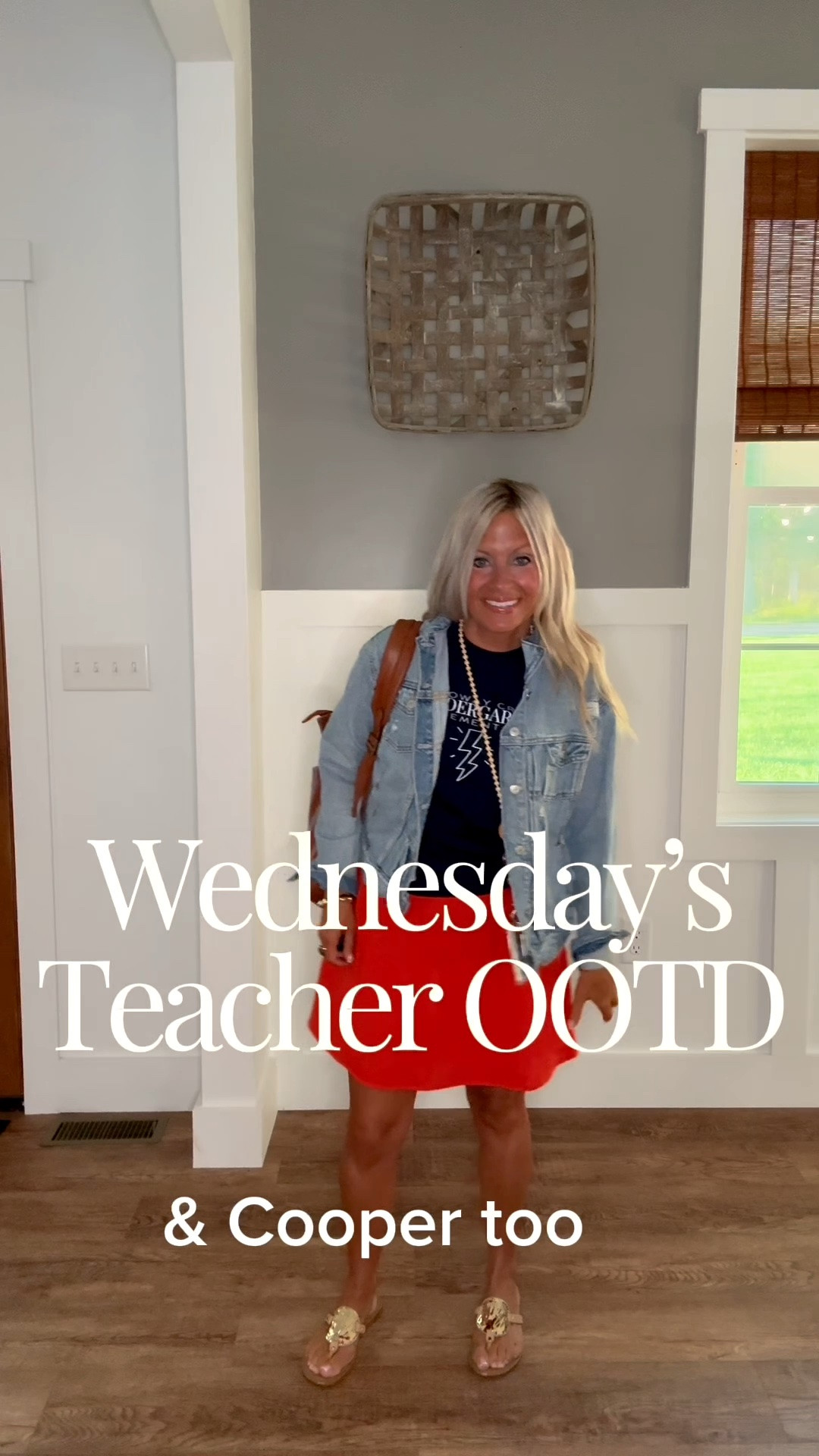Wednesday’s Teacher OOTD 
Pairing my school kindergarten t-shirt with this skirt on deal under $10!
Layered with a Jean jacket.  Find all items linked.   #ad

#LTKmorningroutine #LTKSaleAlert #LTKWorkwear
