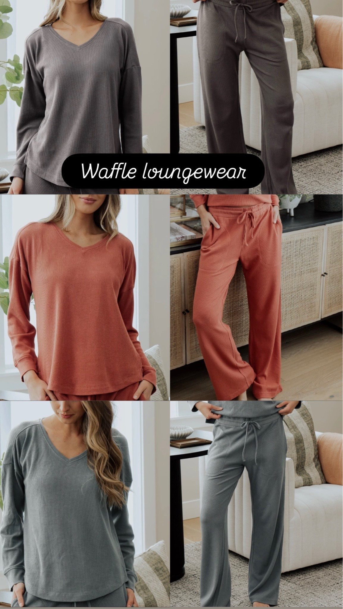 Weekend style. Waffle matching set. 
The coral is on its way to me 😍😍
I got XS pants / S top
Cariloha

#LTKmomlife #LTKootd #LTKSeasonal