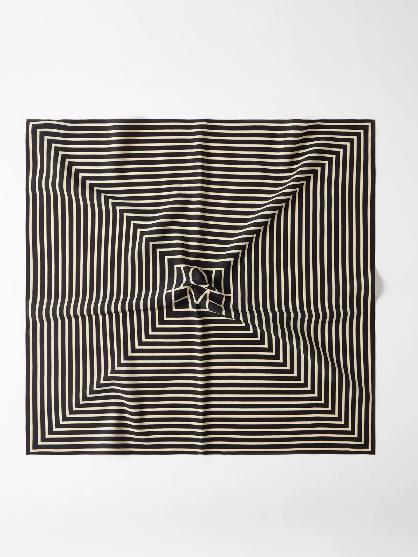 Monogram stripe-print silk scarf | Matches (UK)