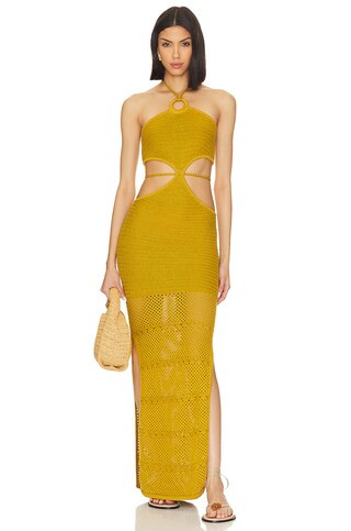 Parisa Maxi Dress in Olive Green | Revolve Clothing (Global)