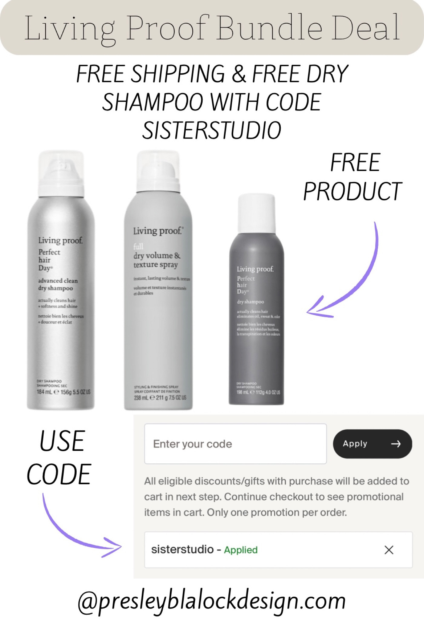 Sale Alert / Sister Studio / Living Proof / Livingproof Sale / Dry Shampoo / Hair Products / Gift Ideas for Her / Beauty Favorites / Volumizing Spray / Hair Texture Spray / Jen Reed / The Sister Studio Bundle / Freebie Alert / Black Friday Deals / Black Friday Sale / Hair Products 

#LTKbeauty #LTKCyberweek #LTKsalealert