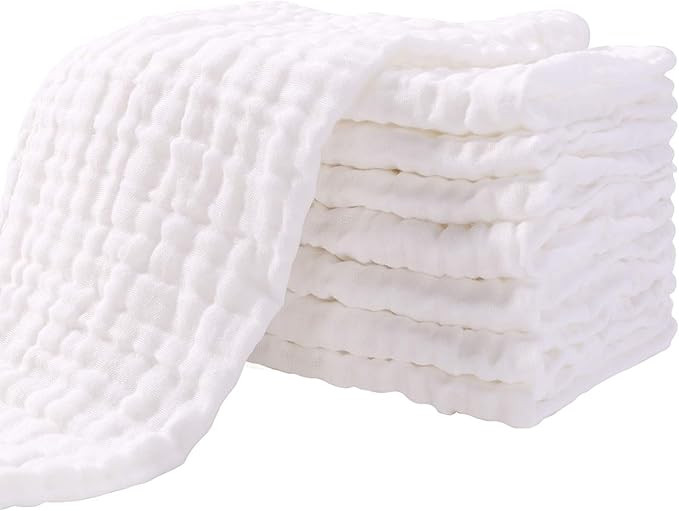 Muslin Burp Cloths for Baby 8 Pack 100% Cotton Large 20''X14'' Super Soft and Absorbent by YOOFOS... | Amazon (US)