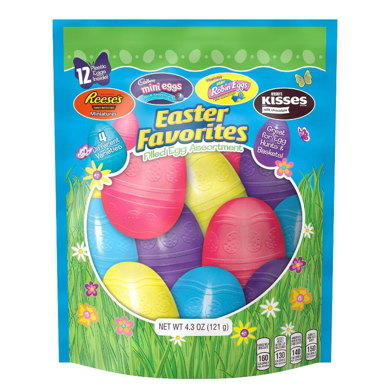 Hershey's Easter Favorites Assorted Chocolate Filled Plastic Eggs - 4.3oz | Target