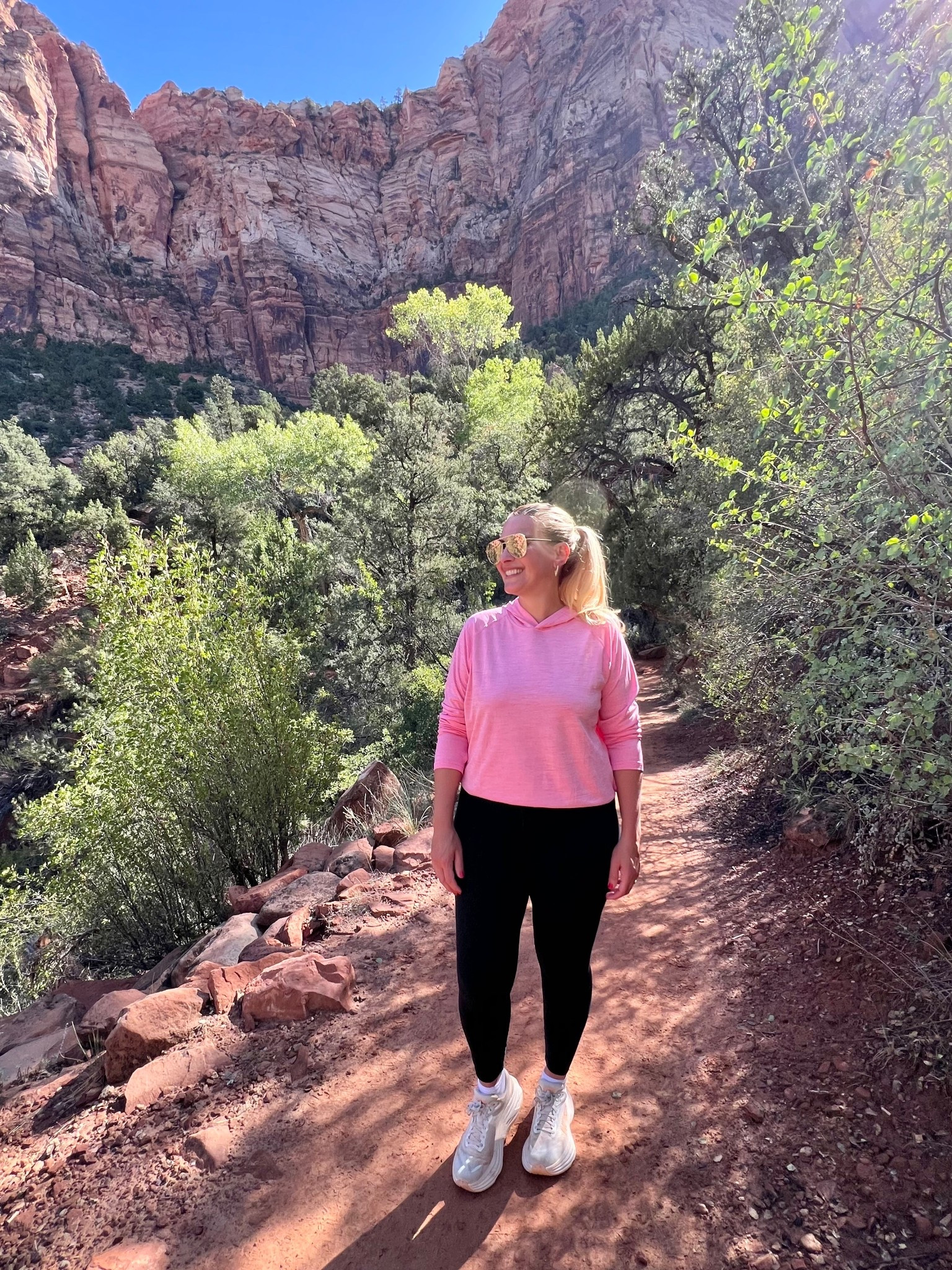 Affordable Casual travel outfit! 

I call this outfit my uniform. The tank top, yoga leggings and lightweight pullover hoodie is my go to activewear outfit! The hoodie has built in SPF coverage.

I wear it all the time. I wear it walking in my neighborhood, on vacation and to Pilates class. Also wore it on a hike at Zion National Park, Utah.

Wearing a large in everything. So comfy! I highly suggest all of these pieces!

#LTKSeasonal #LTKFindsUnder100 #LTKOver40 #LTKfitnessgoals #LTKActive #LTKSaleAlert #LTKFindsUnder50 #LTKU #LTKMidsize #LTKTravel #LTKgrwm #LTKootd 