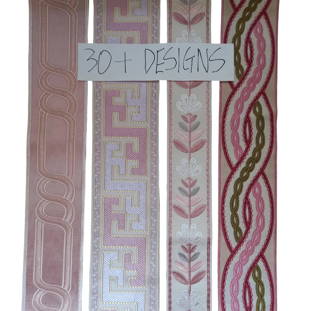 Pink Purple Curtain Trim Tape: Decorative Drapery Fabric Border Edging - Etsy | Etsy (US)