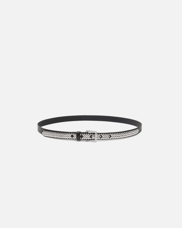 Thin belt with jewel studs, 2 cm | PINKO (Global)