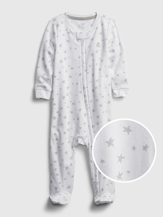 Baby Organic Cotton First Favorite Star Graphic One-Piece | Gap (CA)