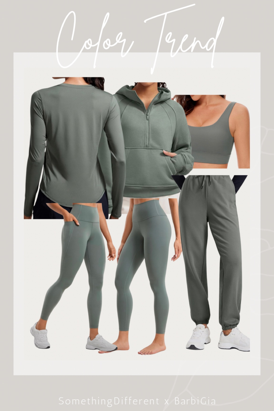 Winter athletic set sage grey color trend. Amazon leggings set. Gym outfit idea 



#LTKActive #LTKFitness #LTKStyleTip