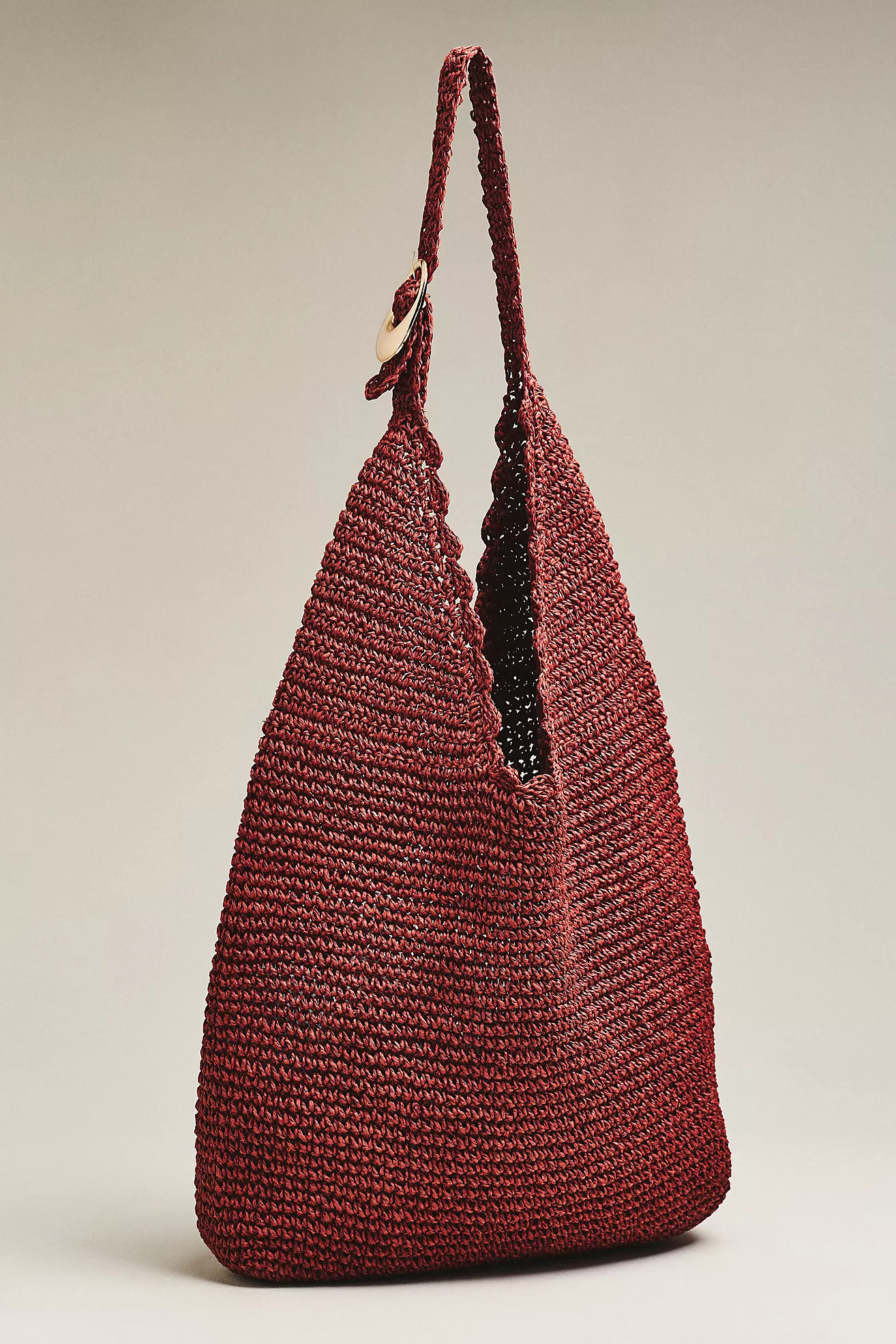 Raffia Scalloped Slouchy Bag | Anthropologie (US)