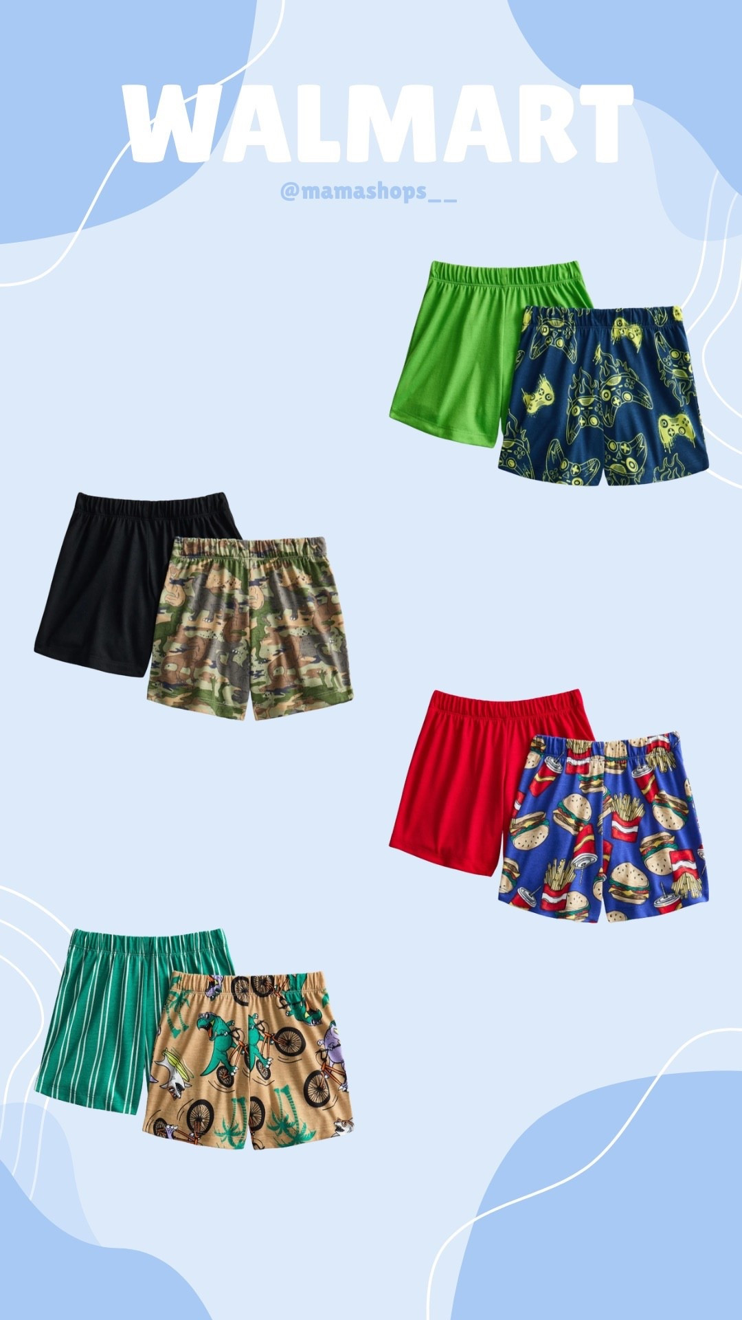Wonder Nation sleeping shorts for Boys, 2pc sets available with plain and patterned!💙👦🏻

Find them at Walmart, linking them here ✨🔗

#LTKKids #LTKdayinmylife #LTKHome