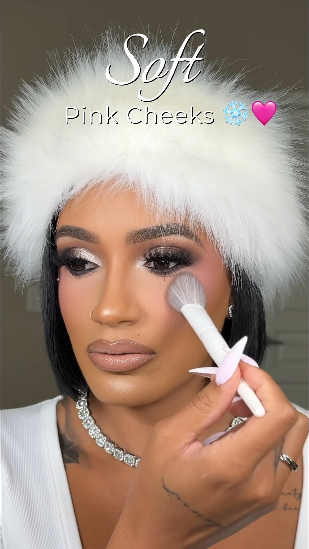 Soft pink cheeks paired with icy eyes 🥶

#LTKBeauty