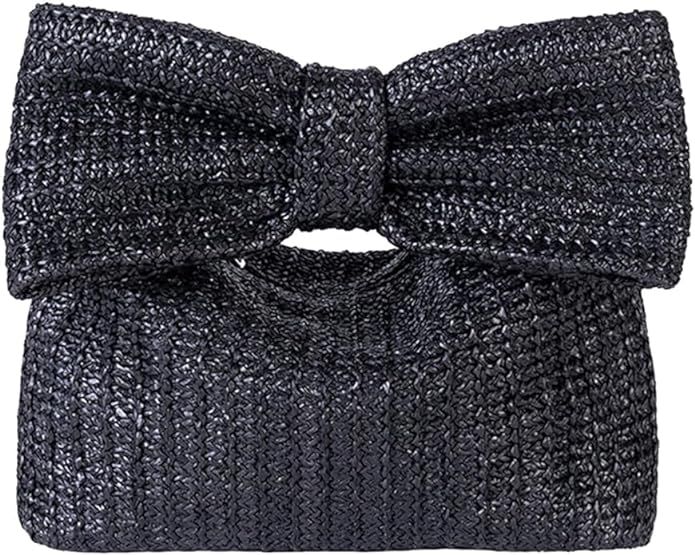 Ladies Clutch Bag-Bow Purse Summer Straw Clutch Bag Fashionable Evening Bag Suitable for Parties,... | Amazon (US)