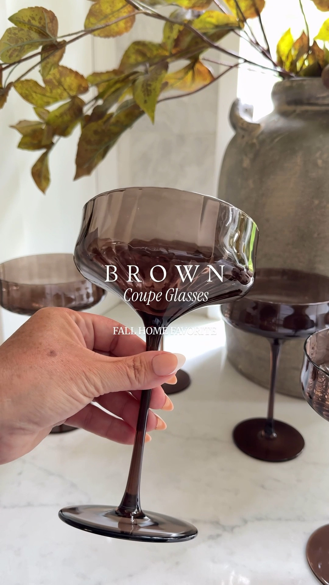 HOT ITEM 🔥🔥
These brown coupe glasses are selling out fast! These are gorgeous and from Target! 
🤎🤎🤎🤎🤎

fall decor | cocktails | entertaining | dining | champagne | prosecco | brown decor | falll branches

#LTKFindsUnder50 #LTKSaleAlert #LTKHome