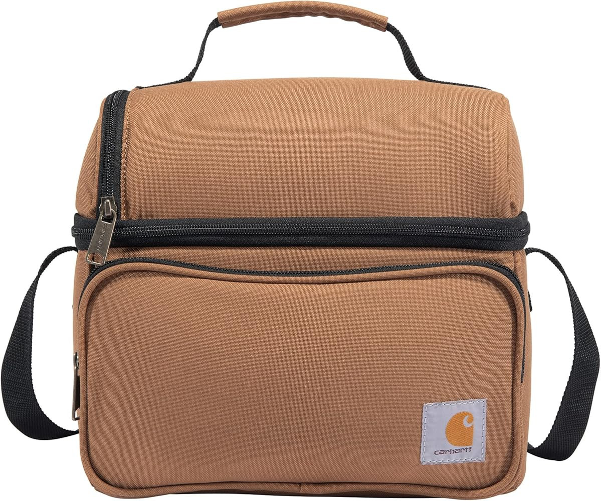 Carhartt Deluxe Dual Compartment Insulated Lunch Cooler Bag, Carhartt Brown | Amazon (US)