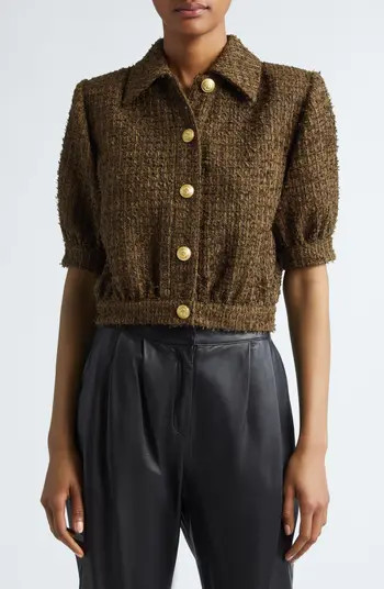 Cove Elbow Sleeve Crop Tweed Jacket | Nordstrom