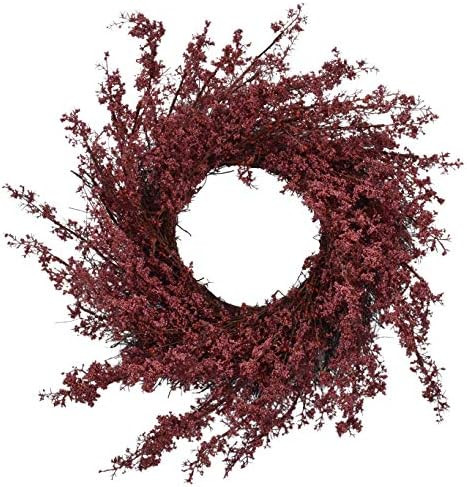 RED DECO Fall Berry Front Door Wreath 24 inch, Artificial Floral Wreaths for All Seasons Home Far... | Amazon (US)