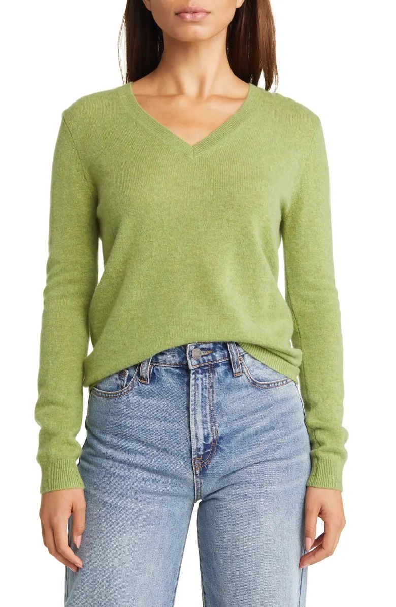 Nordstrom Cashmere Essential V-Neck Sweater | Nordstrom | Nordstrom