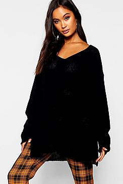 V Neck Chenille Sweater | Boohoo.com (US & CA)