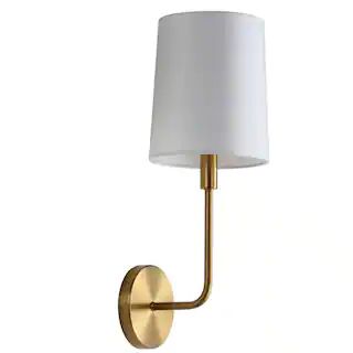 SAFAVIEH Jaxson 1-Light Brass Gold Indoor Sconce SCN4014A - The Home Depot | The Home Depot
