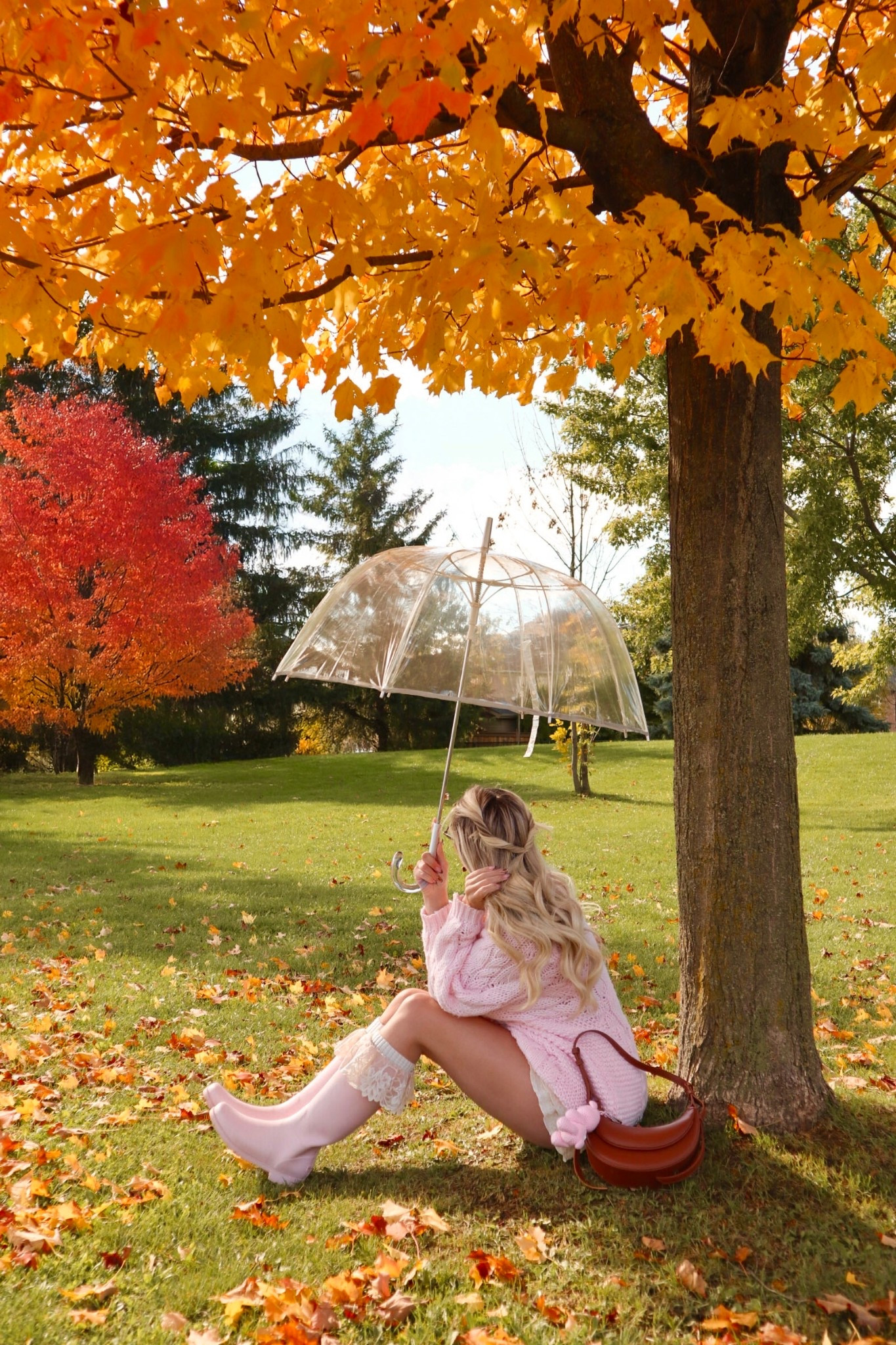 cute and comfy pink rainboot outfit for fall with aesthetic clear umbrella 🎀

#LTKcanada #LTKfall #LTKstyletip