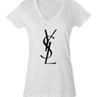 YSL Inspired T Shirt or V Neck Glitter Option | Etsy (US)