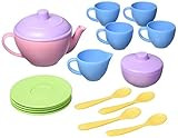 Green Toys Tea Set, Pink CB - 17 Piece Pretend Play, Motor Skills, Language & Communication Kids Rol | Amazon (US)