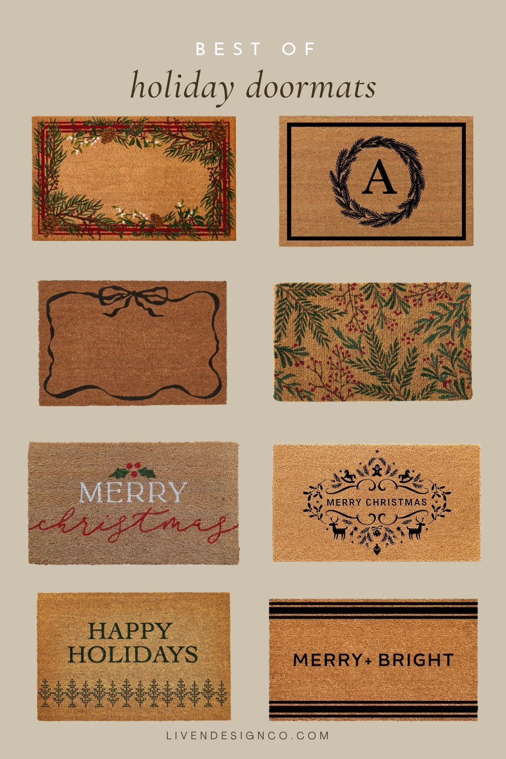 Holiday layered doormats. Style tip. Holiday decor. Welcome mat. Coir doormat. Festive front door. Plaid outdoor scatter layering rug

#LTKCyberWeek #LTKHoliday #LTKHome