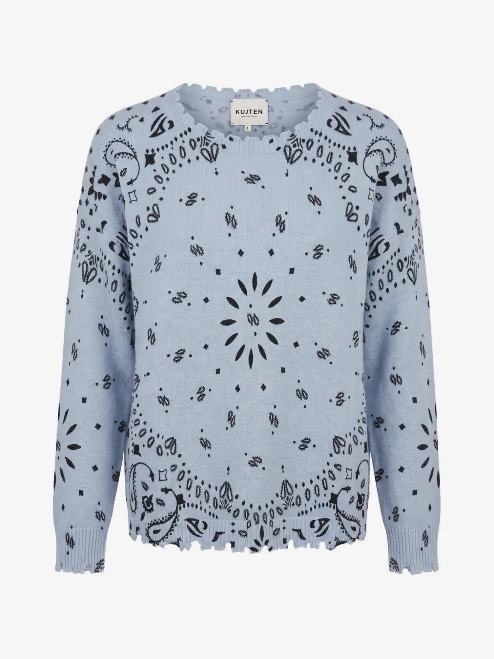 kujten Mela bandana-print sweater - Blue | Farfetch Global