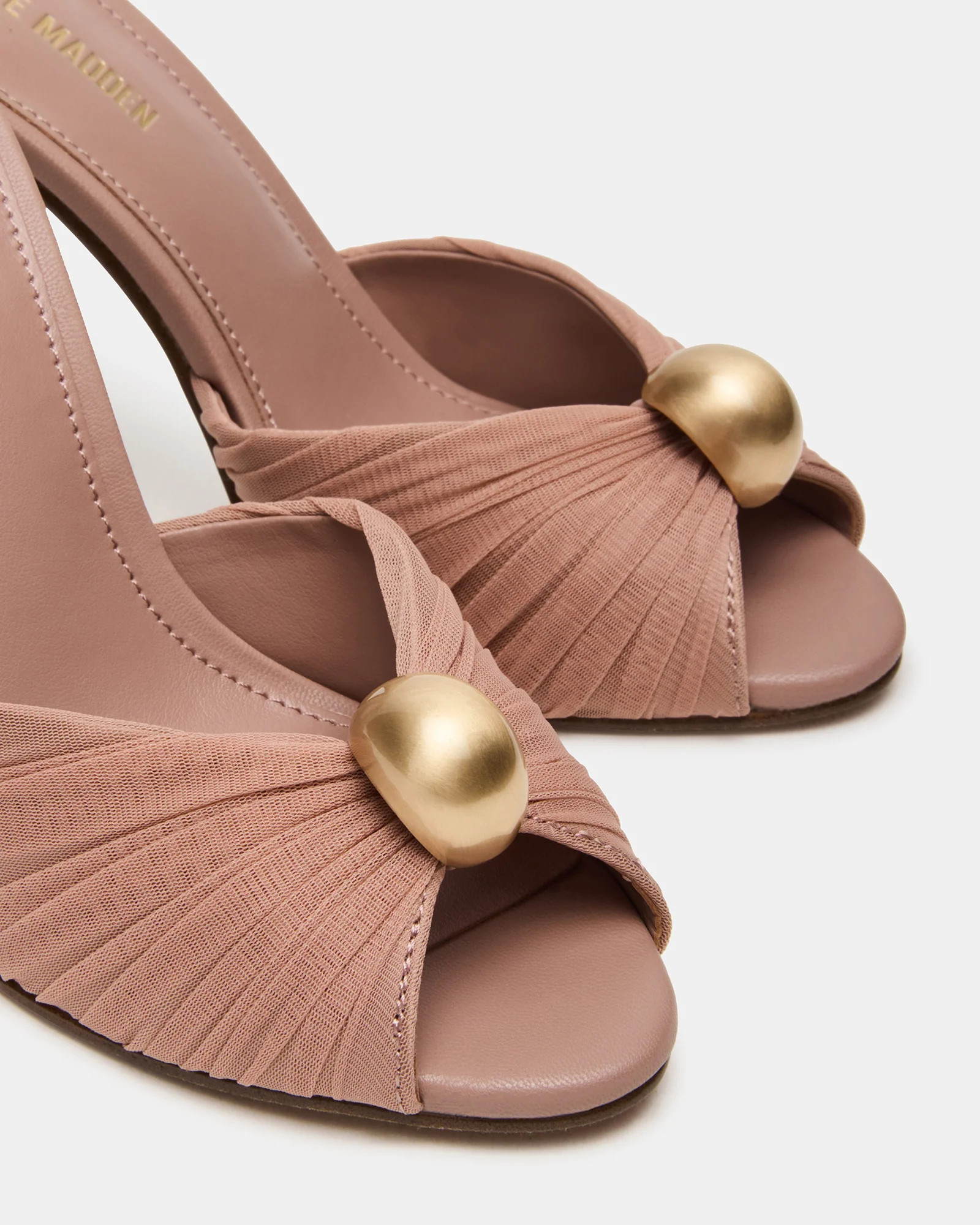 PRIYA Mocha/Gold Mule Women's Heel | Steve Madden (US)