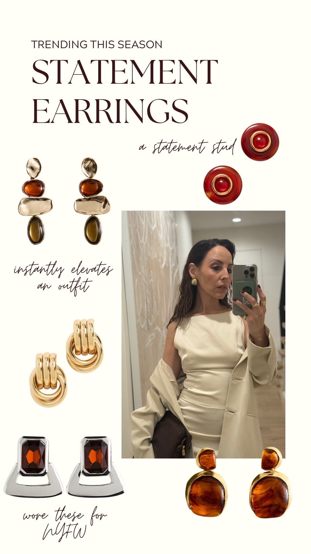 Stephen earrings have been my go to to elevate any outfit. You can do this with bold colors, different stones, or just a fun texture!

#LTKSeasonal #LTKootd #LTKBeauty