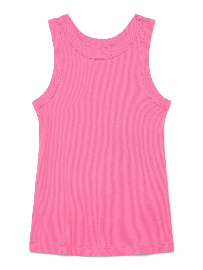Wonder Nation Girls Kid Tough Ribbed Tank Top, Sizes 4-18 & Plus | Walmart (US)