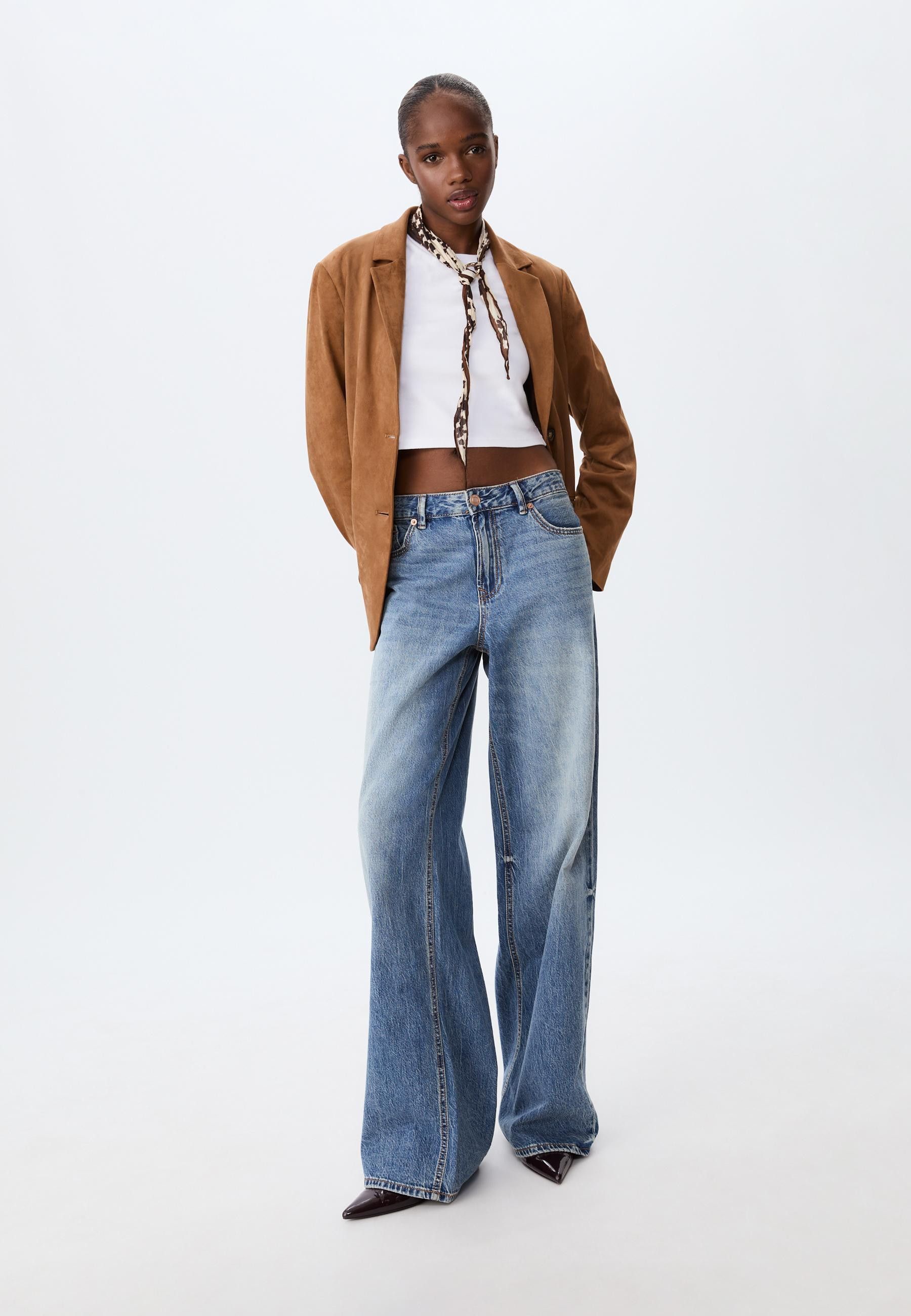 Faux suede blazer - Women's Latest trends | Stradivarius United Kingdom | Stradivarius (UK)