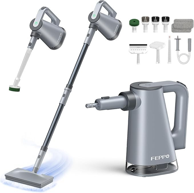 FEPPO Steam Mop with Detachable Handheld Steam Cleaner for Home and Floor Cleaning, 10-in-1 Multi... | Amazon (US)