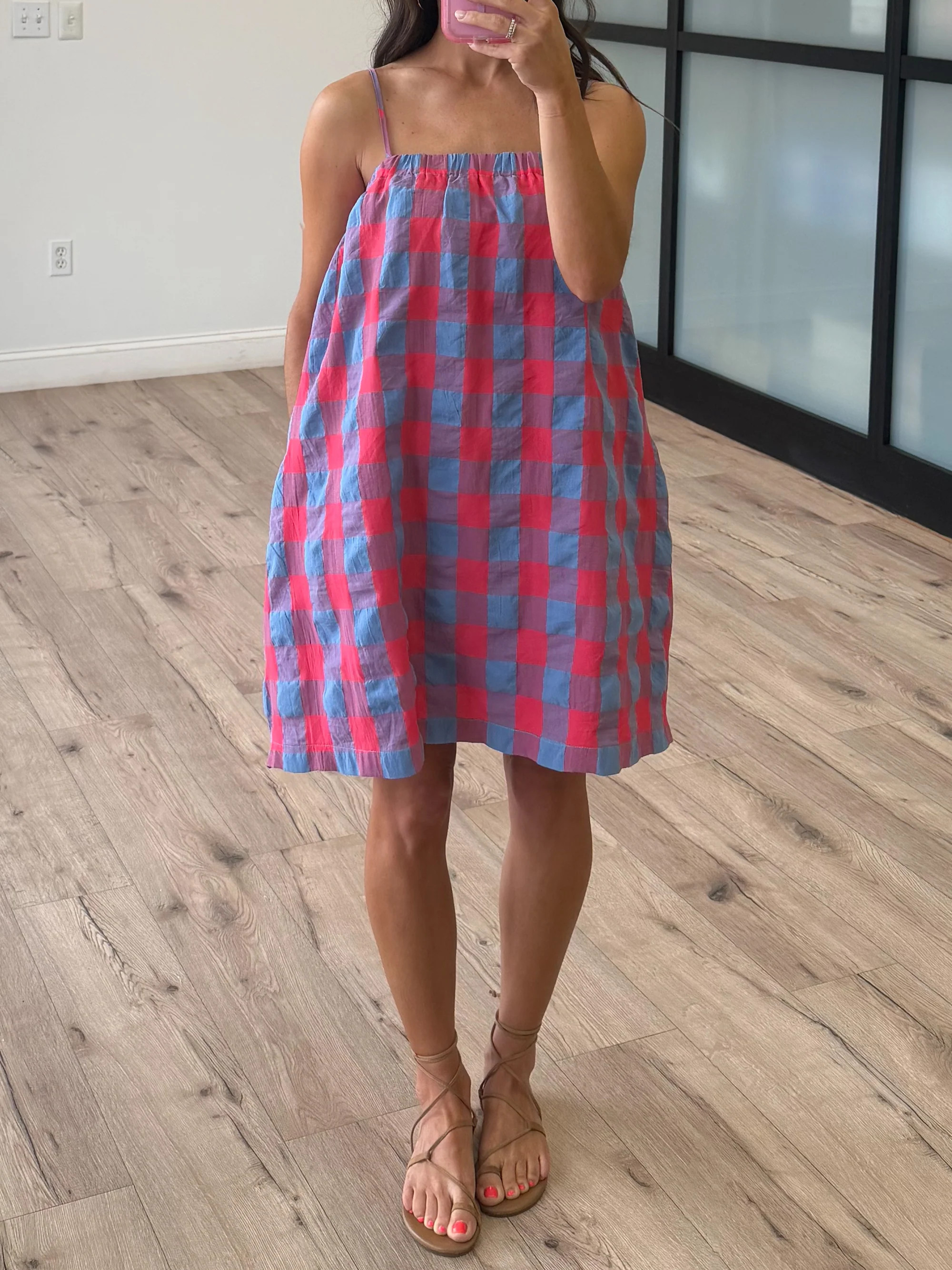 Berry Stand Checkered Dress | Shop Talulah