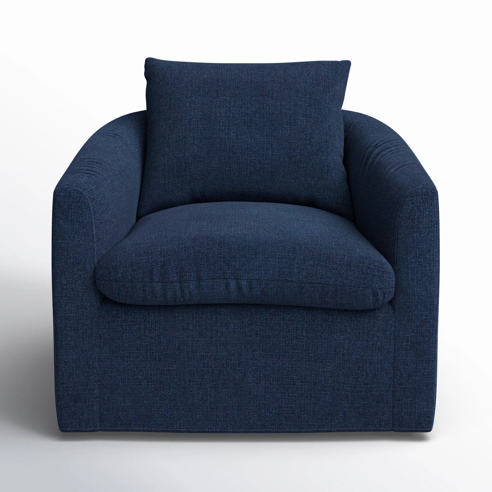 Menta 35'' Upholstered Swivel Barrel Chair | Wayfair North America