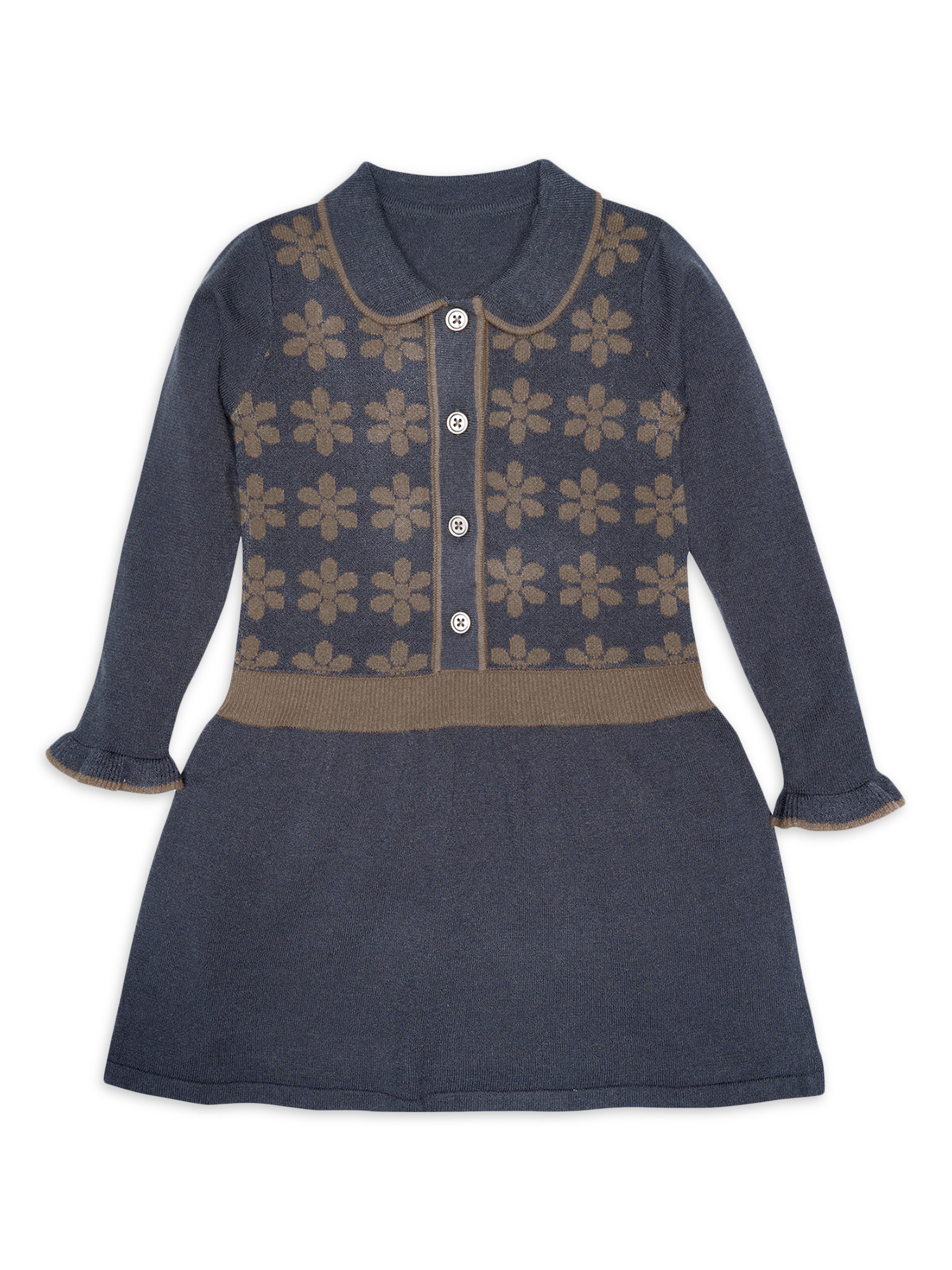 Modern Moments By Gerber Toddler Girl Collar Sweater Dress, Sizes 12 Months - 5T - Walmart.com | Walmart (US)