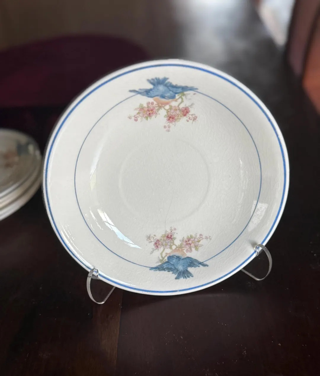 Vintage Homer Laughlin Bluebird Saucer: Shabby Chic Cherry Blossom Decor | Etsy (US)