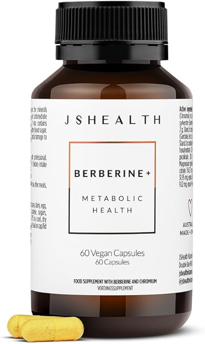 JSHealth Vitamins Berberine+ Formula — Berberine Supplement for Metabolic Health — Vegan, Glu... | Amazon (US)