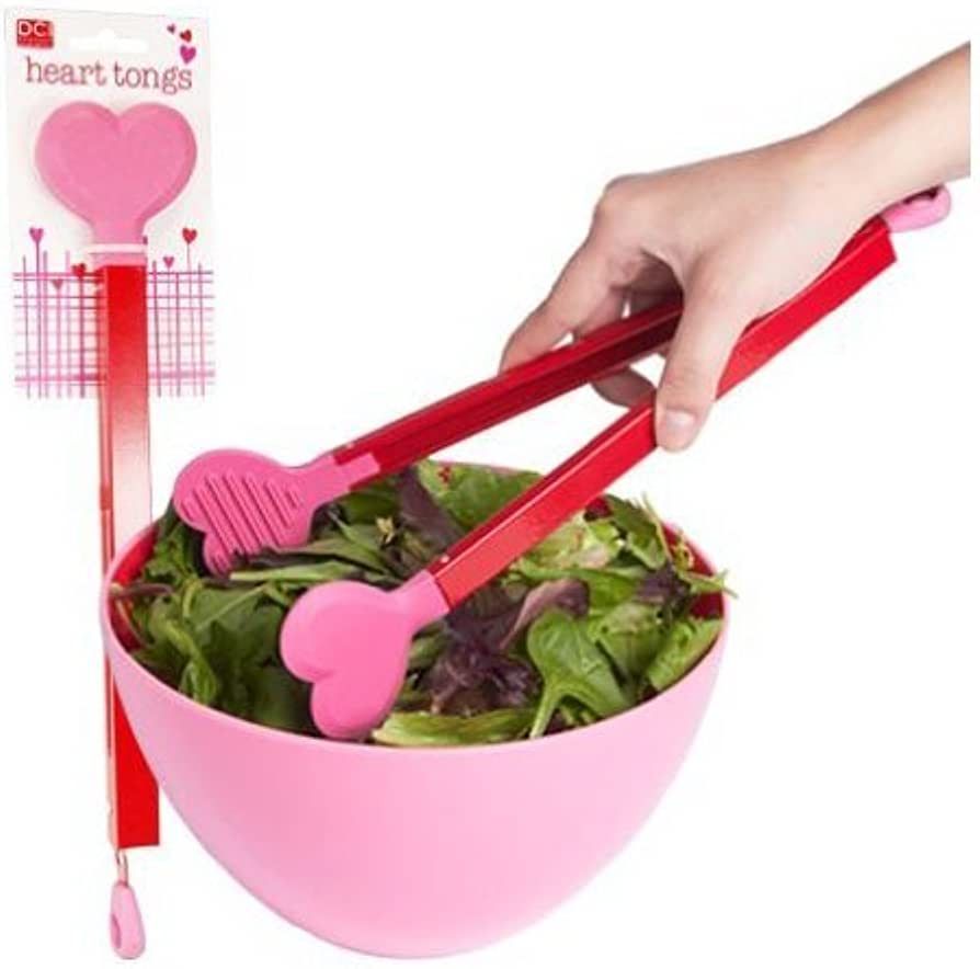 DCI Heart Tongs – Silicone Tips Heart Shaped Kitchen Tongs with Locking Design For Easy Storage | Amazon (US)